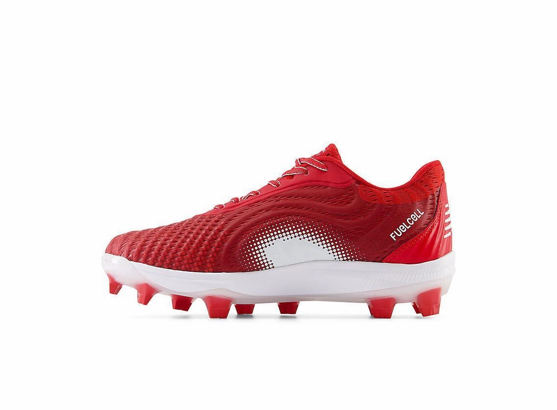 New Balance Men's FuelCell 4040 V7 Molded Baseball Cleats - Team Red / White - PL4040R7 Wi - Fi - enabled