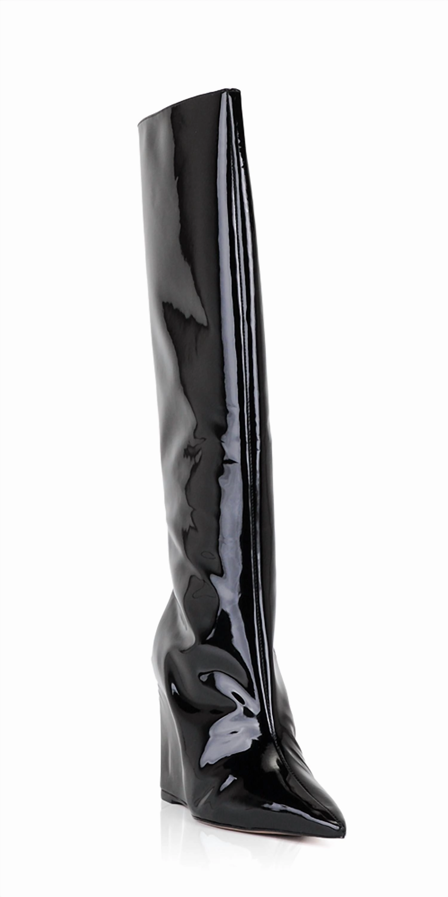 Women's Asya Up Patent Leather Boots In Black Urban Adventure Country Soul