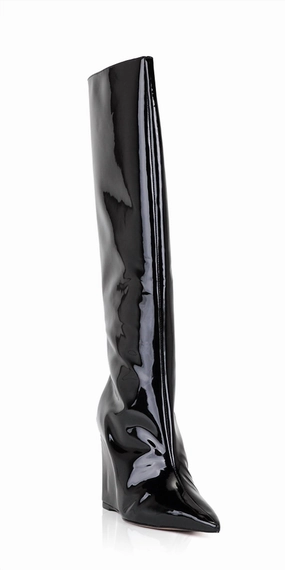 Anti Odor Daily Walks Women's Asya Up Patent Leather Boots In Black