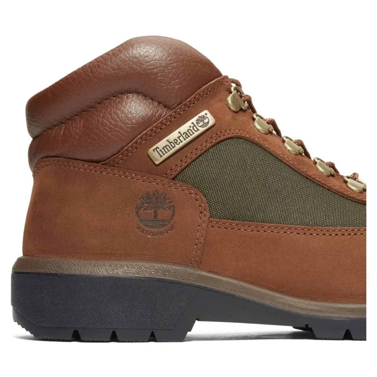 Punk Bold Pull-on style Timberland Men's Field Boot Dark Brown Nubuck Waterproof