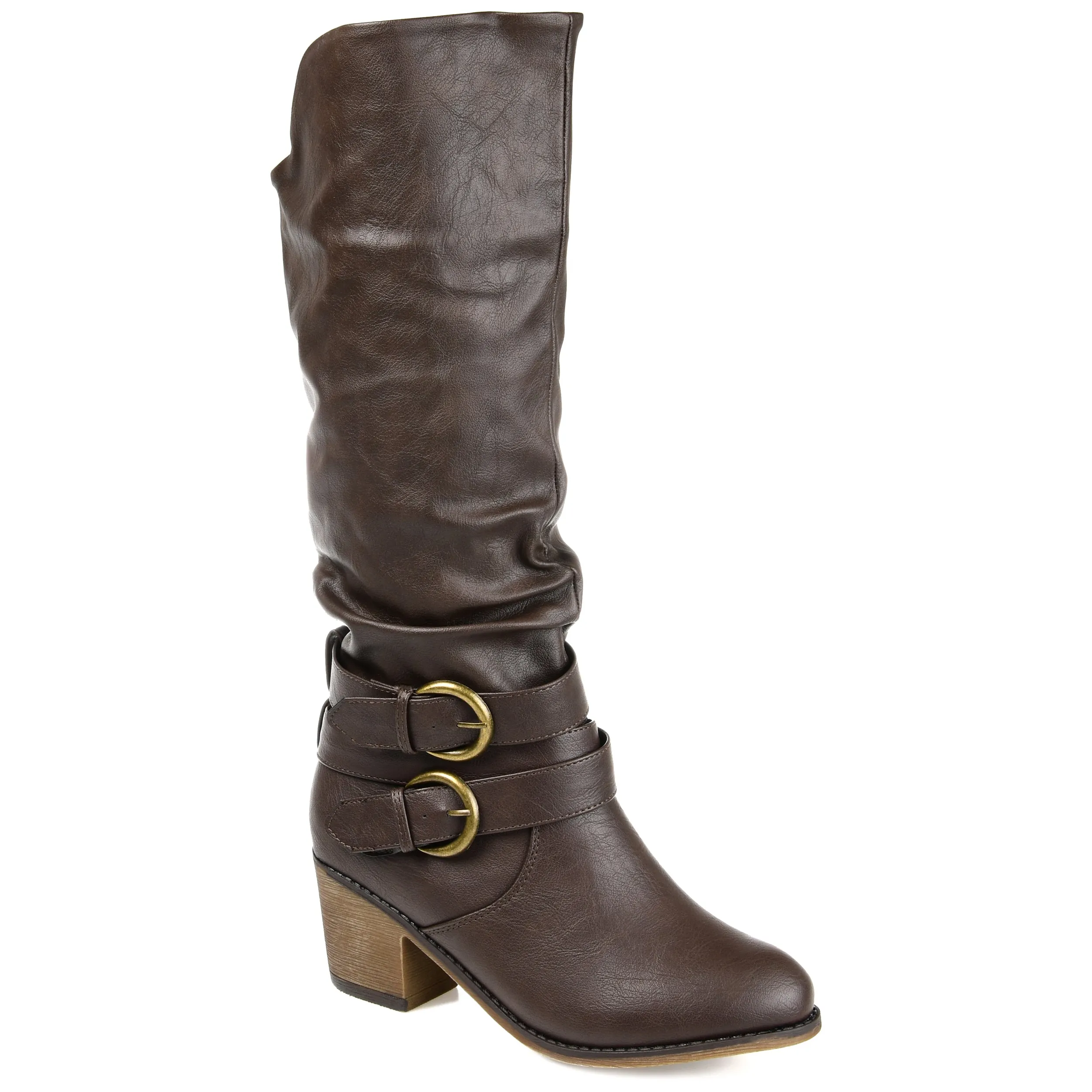 Journee Collection Women's Wide Width Wide Calf Late Boot Insulated Functional Minimalist