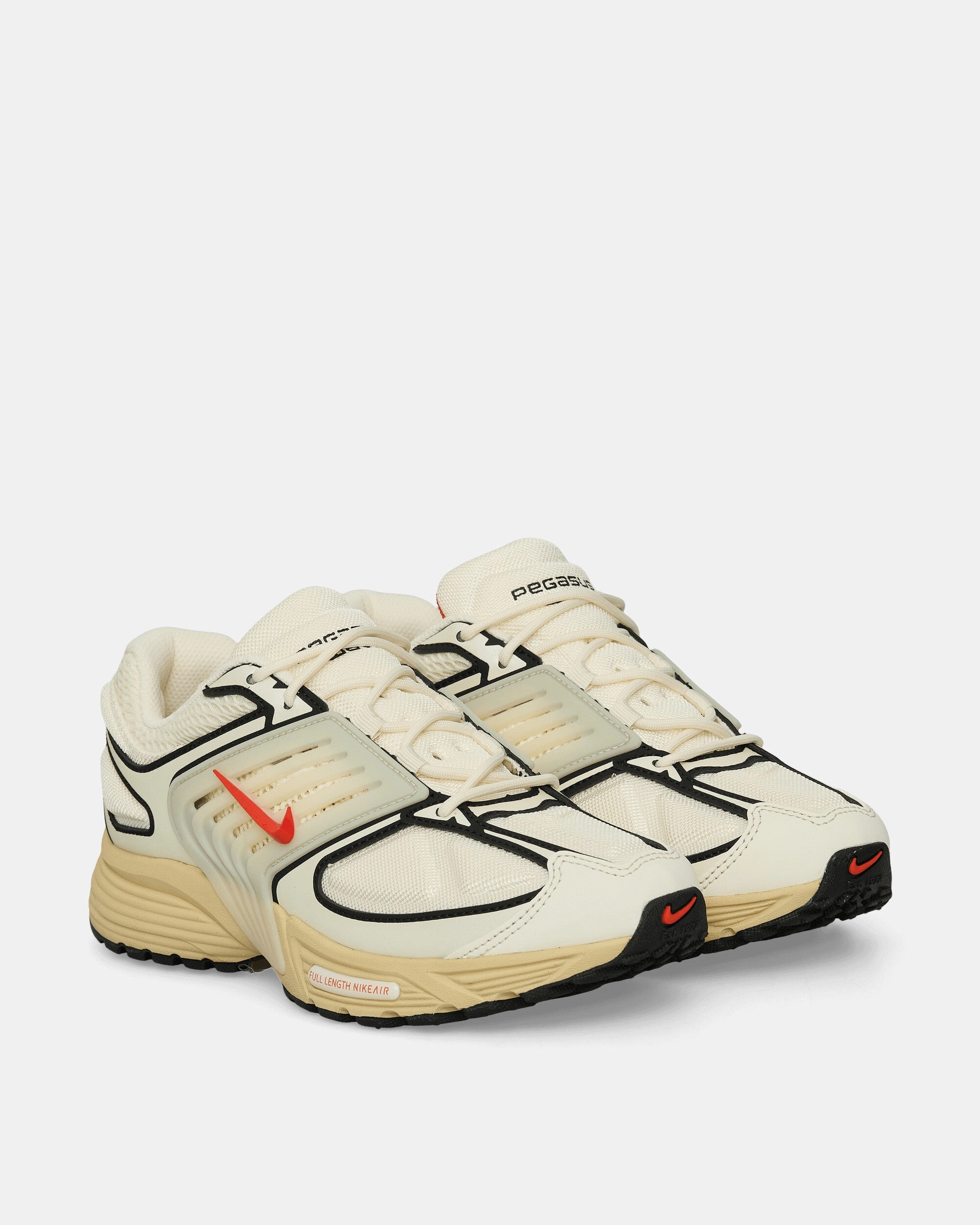 Air Pegasus Wave Sneakers Coconut Milk / Picante Red Comfortable Straps Breathable