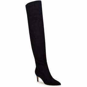 Low Profile Functional Minimalist Rugged Built Winter Walker Womens Zipper Suede Knee-High Boots