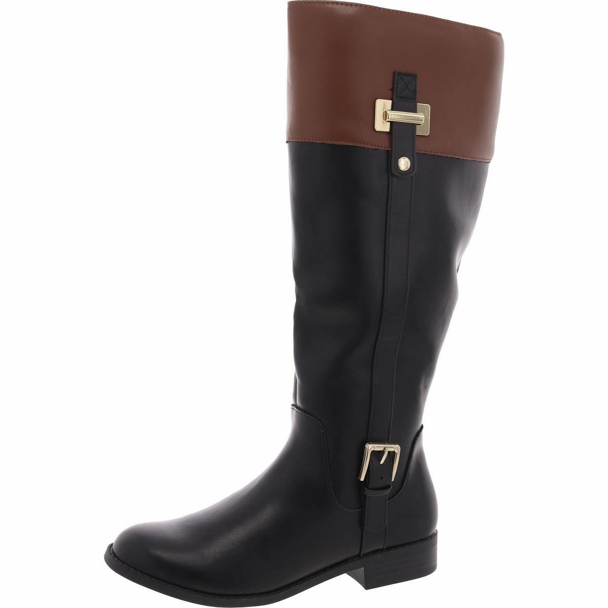 Model Grippy Outsole River Crossing Edenn Womens Faux Leather Wide Calf Knee-High Boots