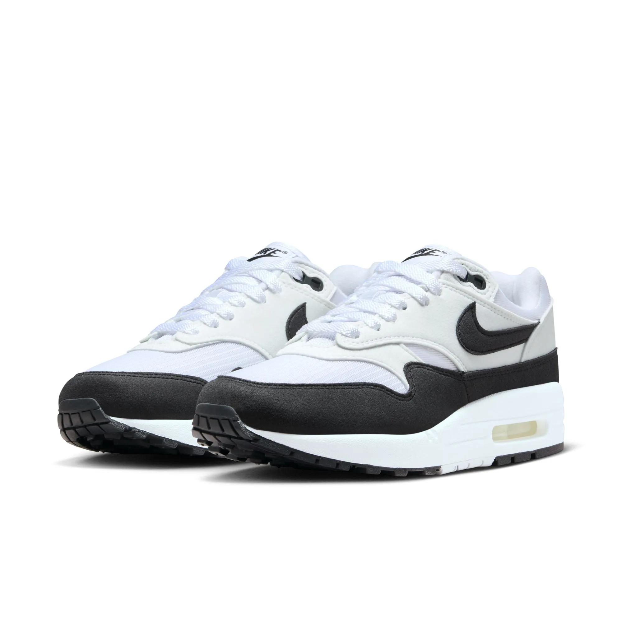 Workout Friendly Molded Foam Womens Nike Air Max 1 'White/Black'