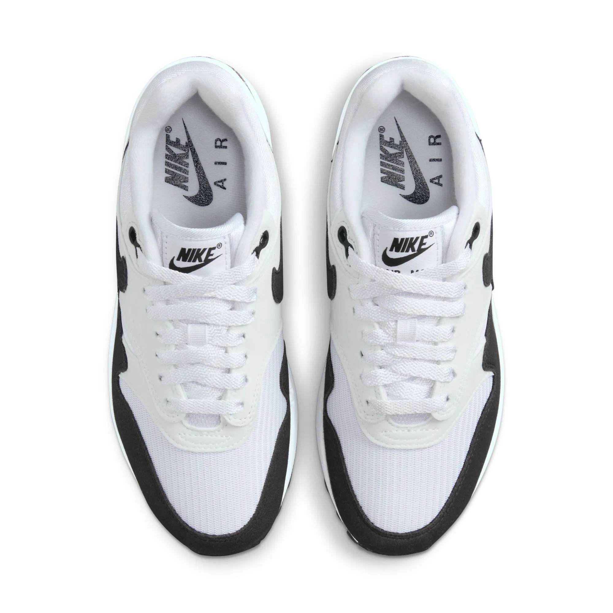 Walk Flow Matte Finish Womens Nike Air Max 1 'White/Black'