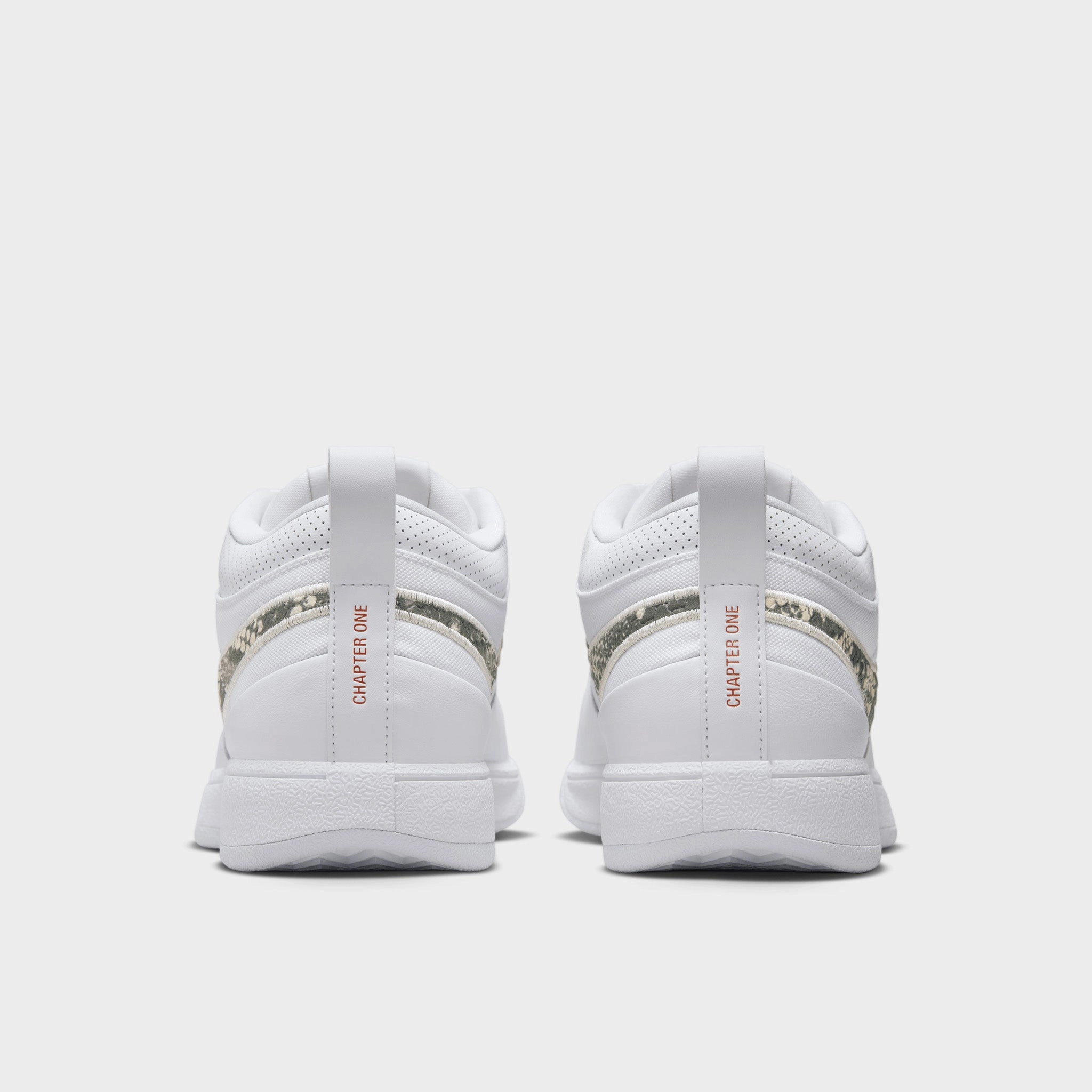 Nike Book 1 White / Light Orewood Brown - Burnt Sunrise Black Sneaker Customization Hyperelastic Compound