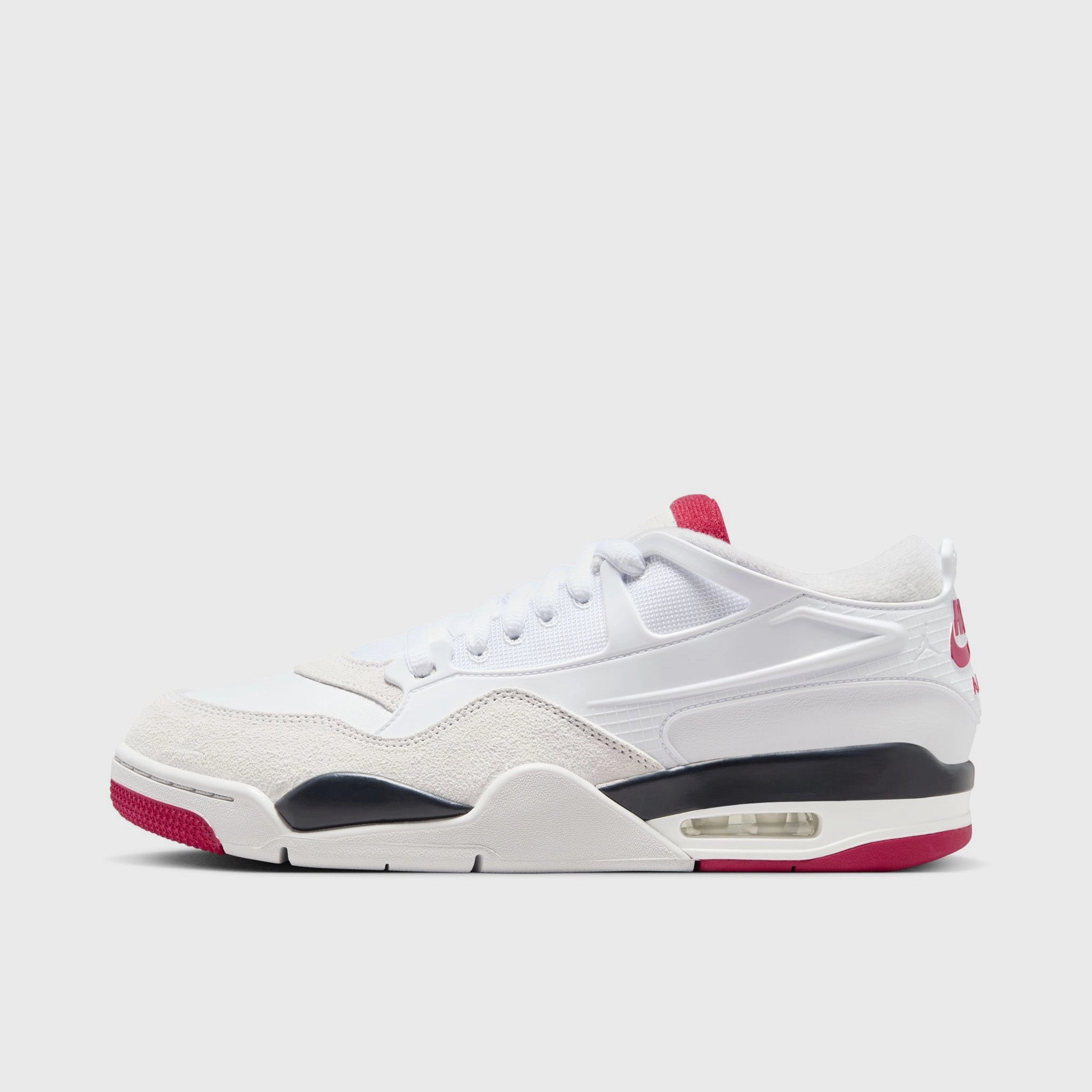 Jordan 4 RM White / Varsity Red - Black Heat Sealed Overlays Control Zone