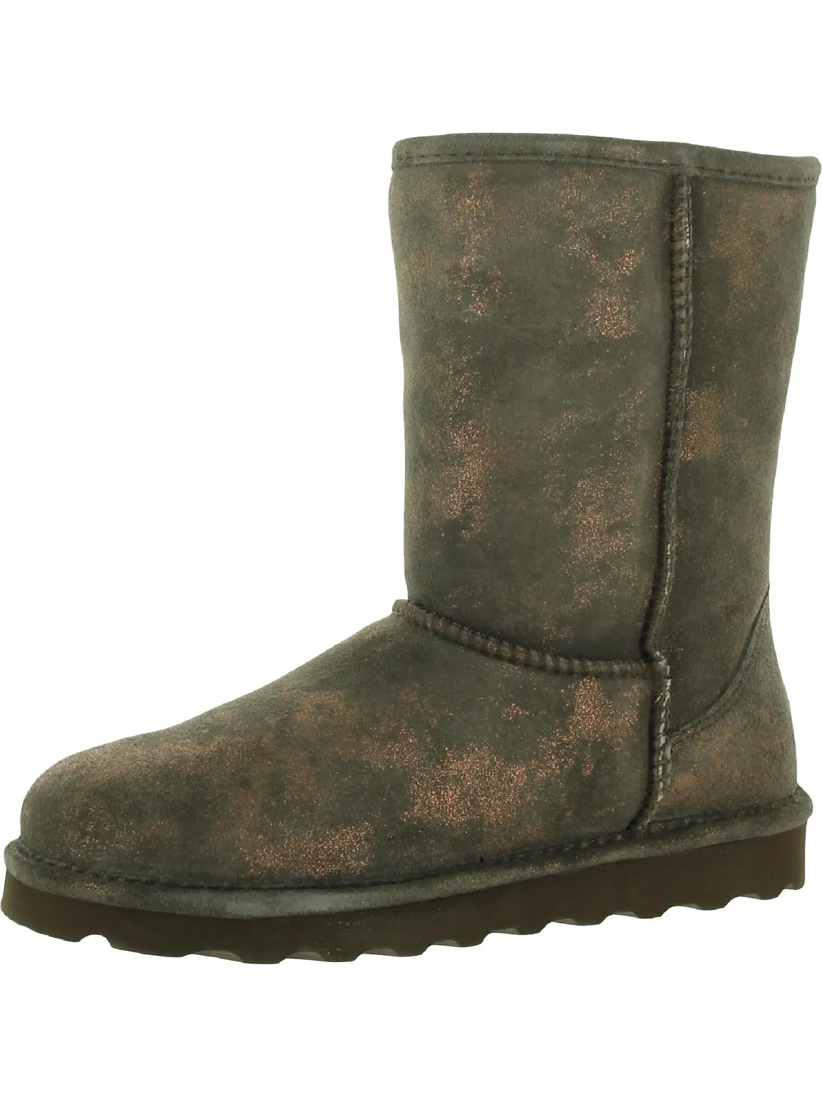 Elle Short Womens Suede Water Resistant Shearling Boots Effortless Look