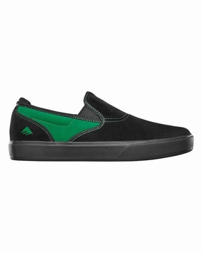 Padded interior Emerica Wino G6 Slip Cup Hoban Shoes - Black / Green