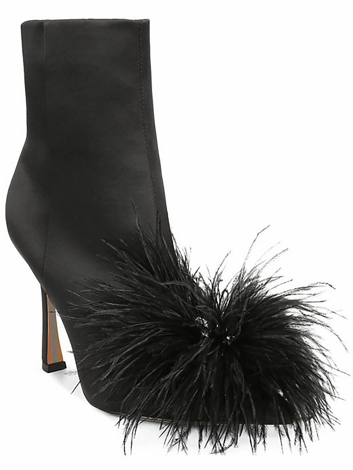 SlipResistant Ency Womens Satin Embellished Ankle Boots