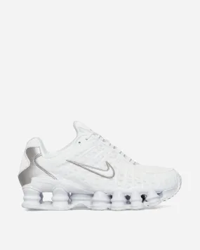 Shox TL Sneakers White / Metallic Silver Vegan Leather Construction Simple Choice