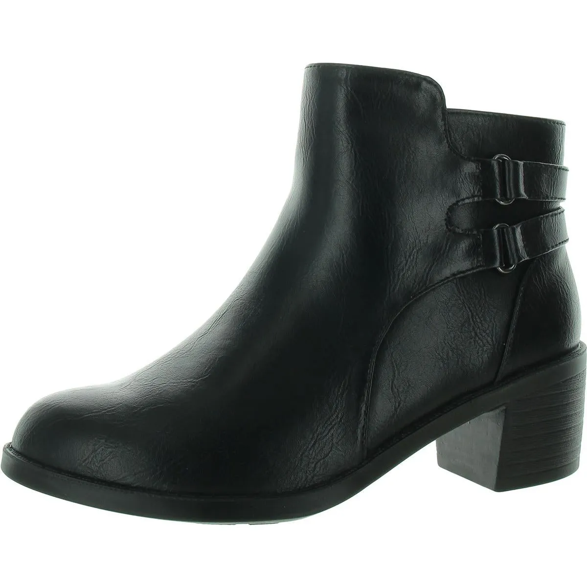 Trendy Vibe Murphy Womens Faux Leather Ankle Booties
