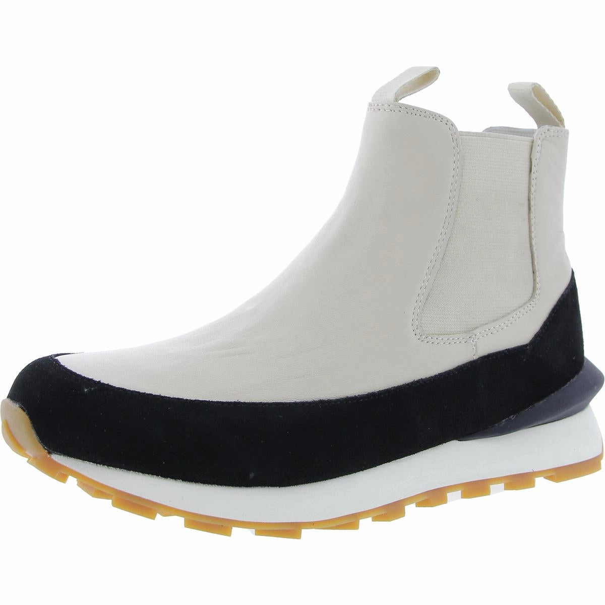 All Weather Functional Minimalist Open Toe Design Womens Mixed Media Leather Ankle Boots