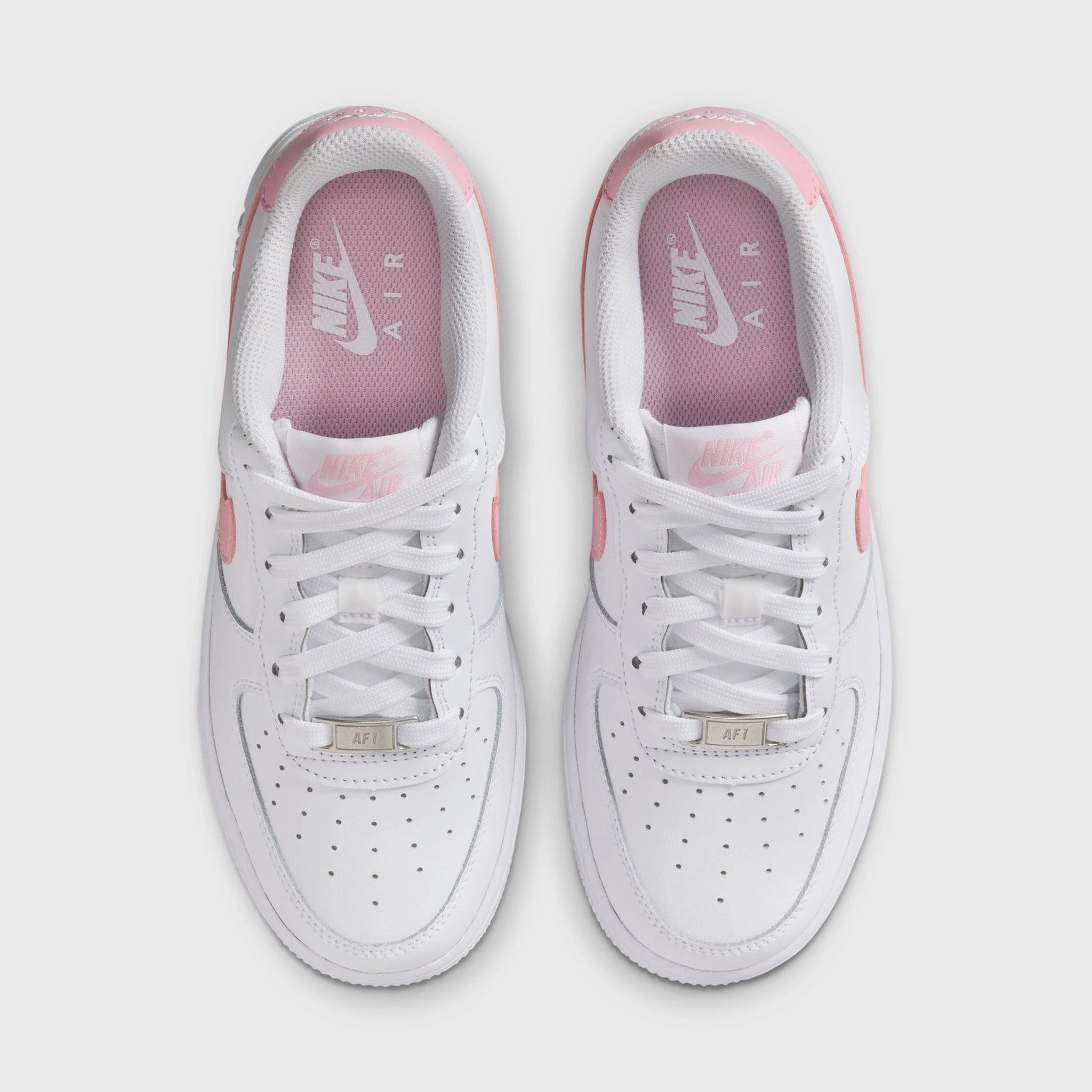 Nike Air Force 1 GS White / Medium Soft Pink - White Hybrid Cushion Layering Daily Sport