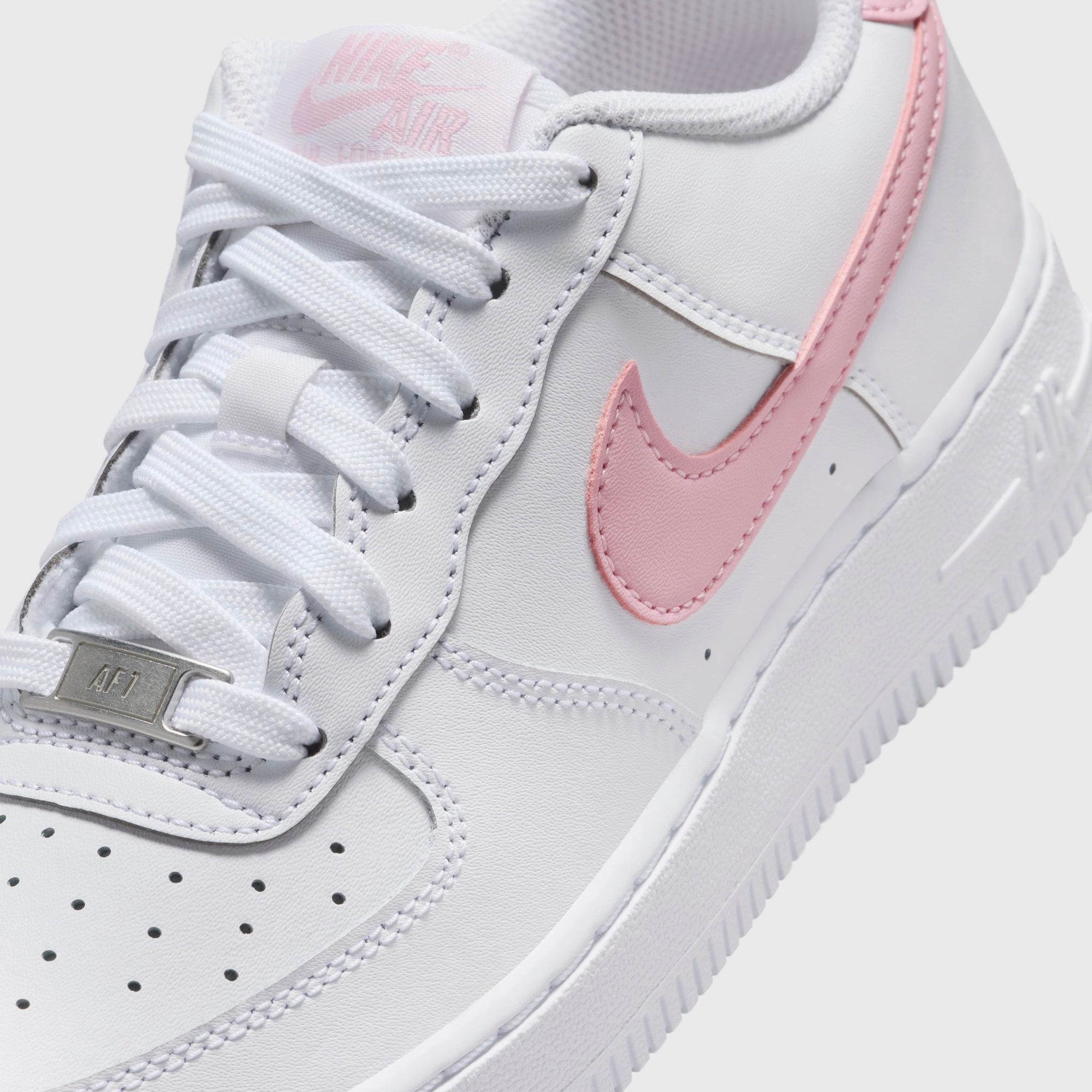 Nike Air Force 1 GS White / Medium Soft Pink - White Sneakers Arch Support