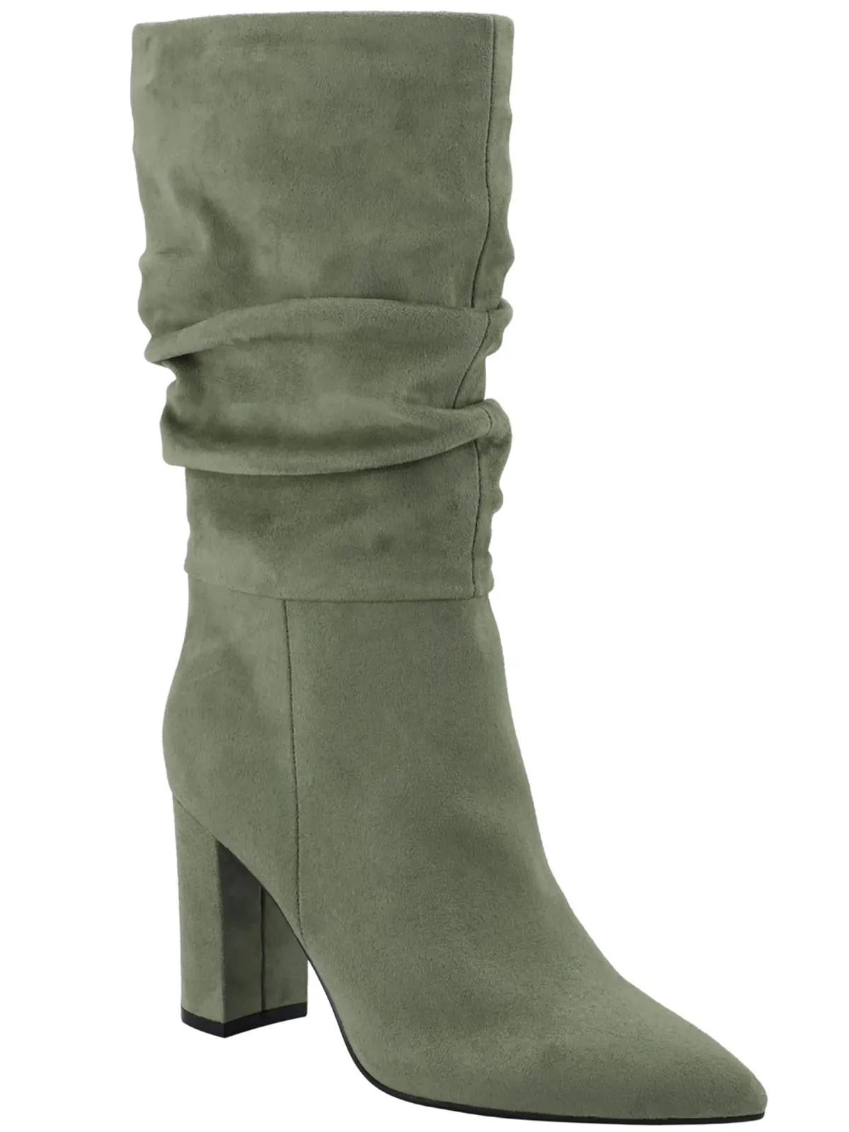 Flexible Frame Work Commute Galley Womens Faux Suede Slouchy Mid-Calf Boots