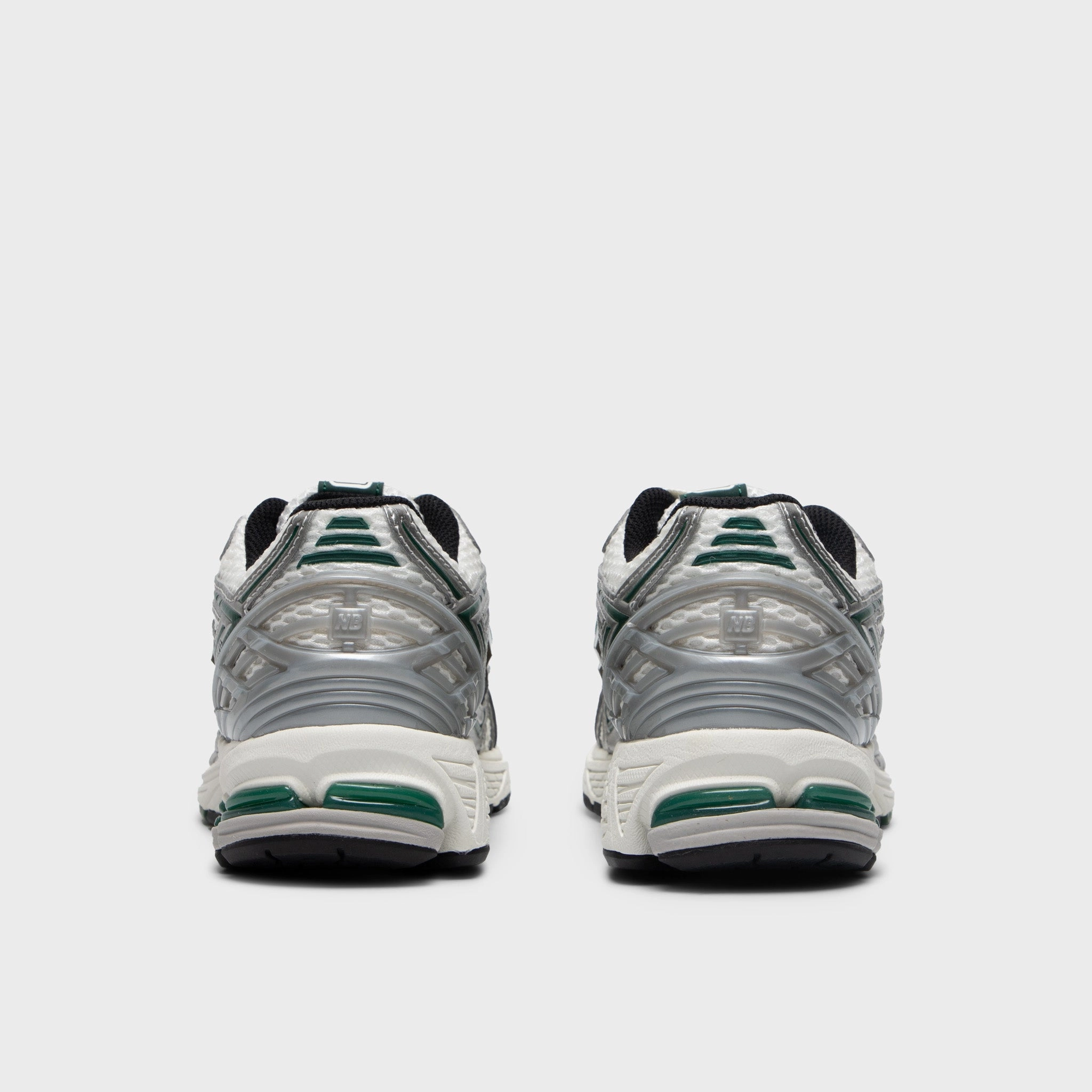 New Balance 1906 Silver Metallic / Night Watch Green running on concrete weekend shoes