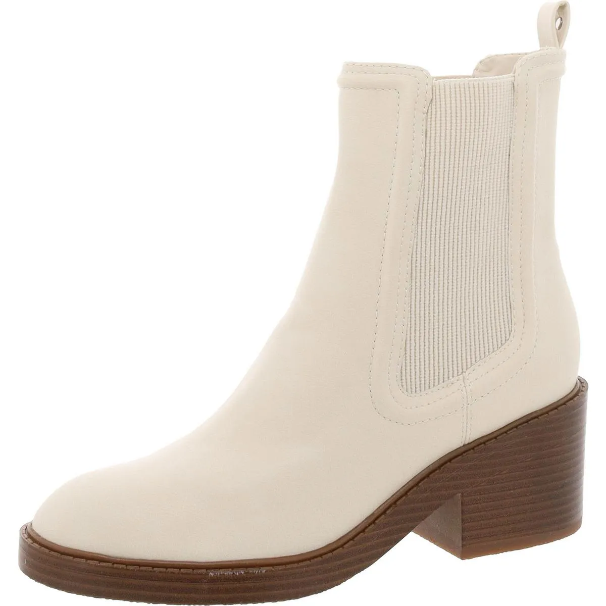 ENISY3 Womens Faux Leather Pull on Ankle Boots All Weather Cold Weather Commuter