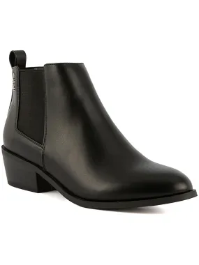 Tread Pattern Adjustable Envoy Womens Faux Leather Zip Up Ankle Boots