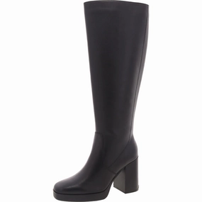 Protective Finish Adventure Seeker Canvas Material EQUINE Womens Block Heel Leather Knee-High Boots