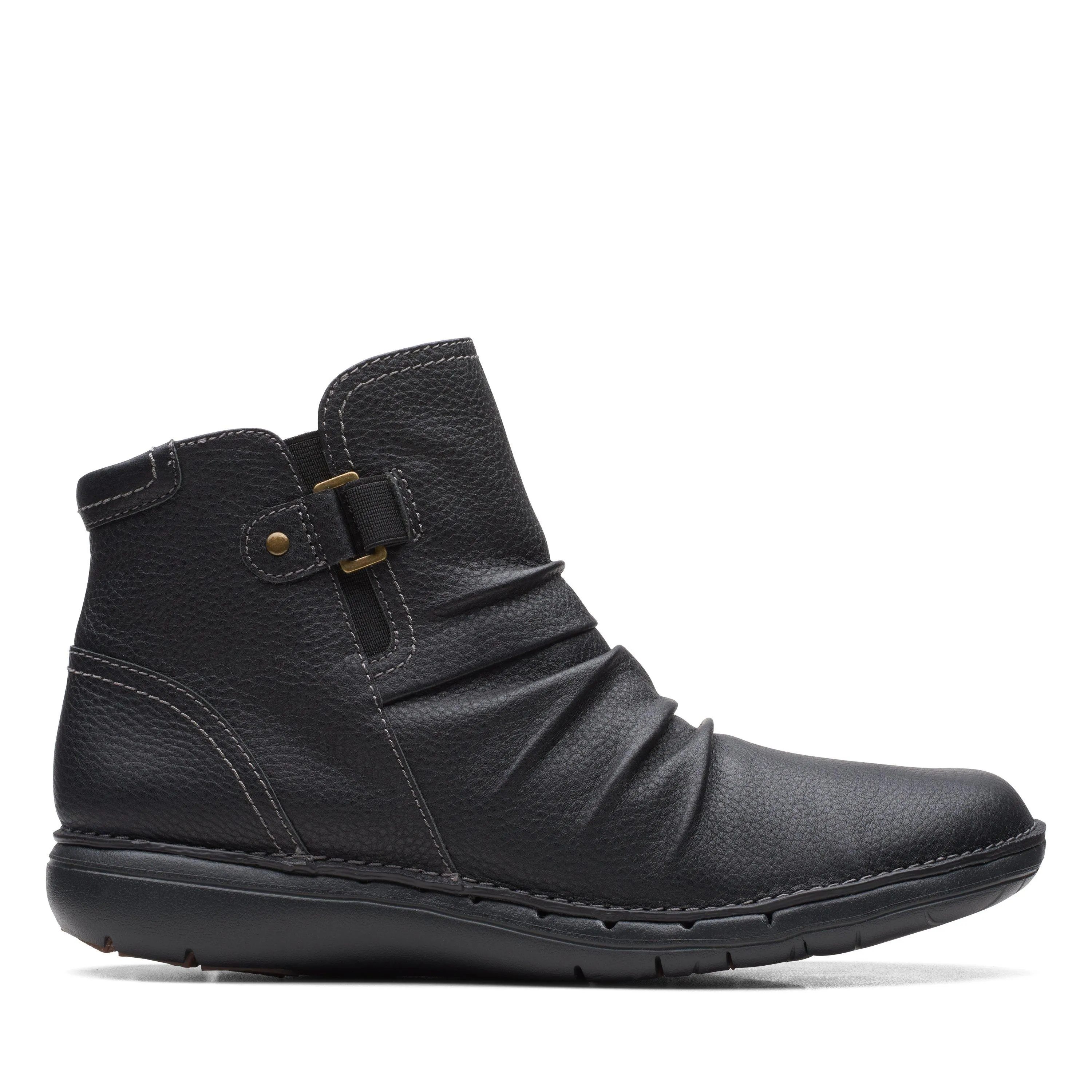 Quick Drying Adventure Journey Comfort Lining Snowy Path Clarks Un Loop Top in Black Leather