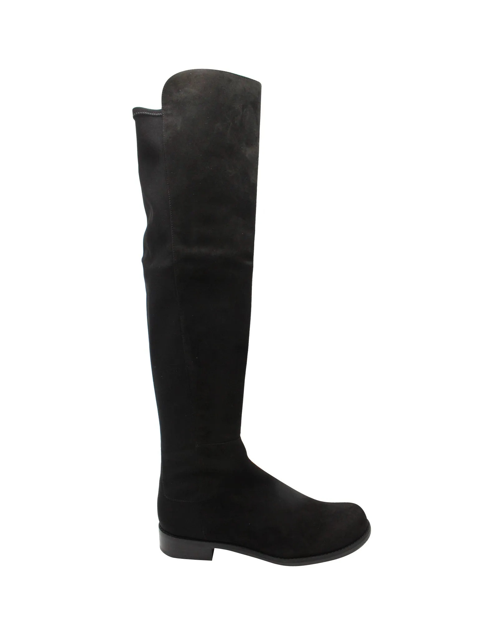 Snowy Environment Stuart Weitzman 5050 Stretch Knee Boots in Black Suede