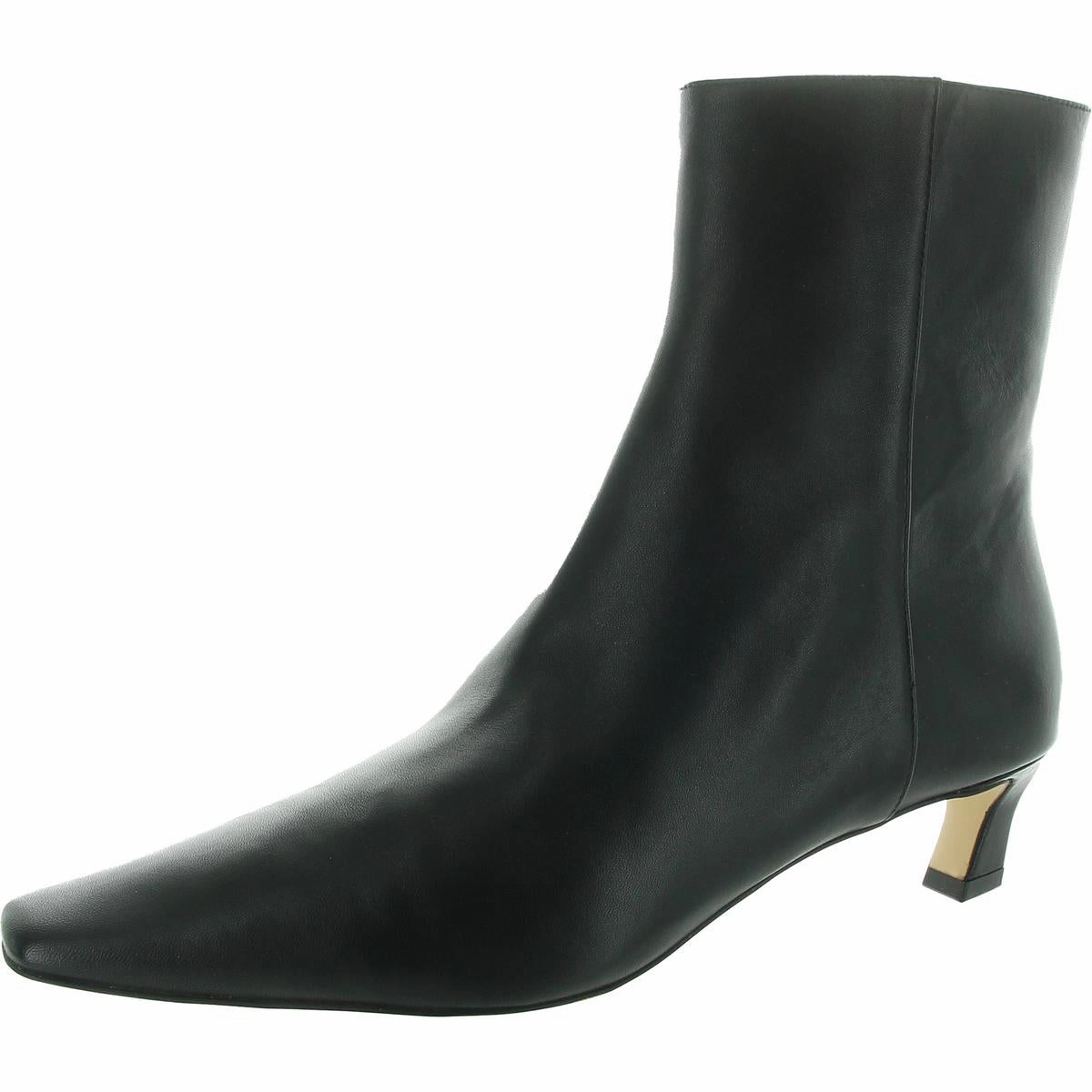 Cosmo Womens Zipper Leather Ankle Boots Feather Light Work Commute Cushioned Step Weather Resistant User