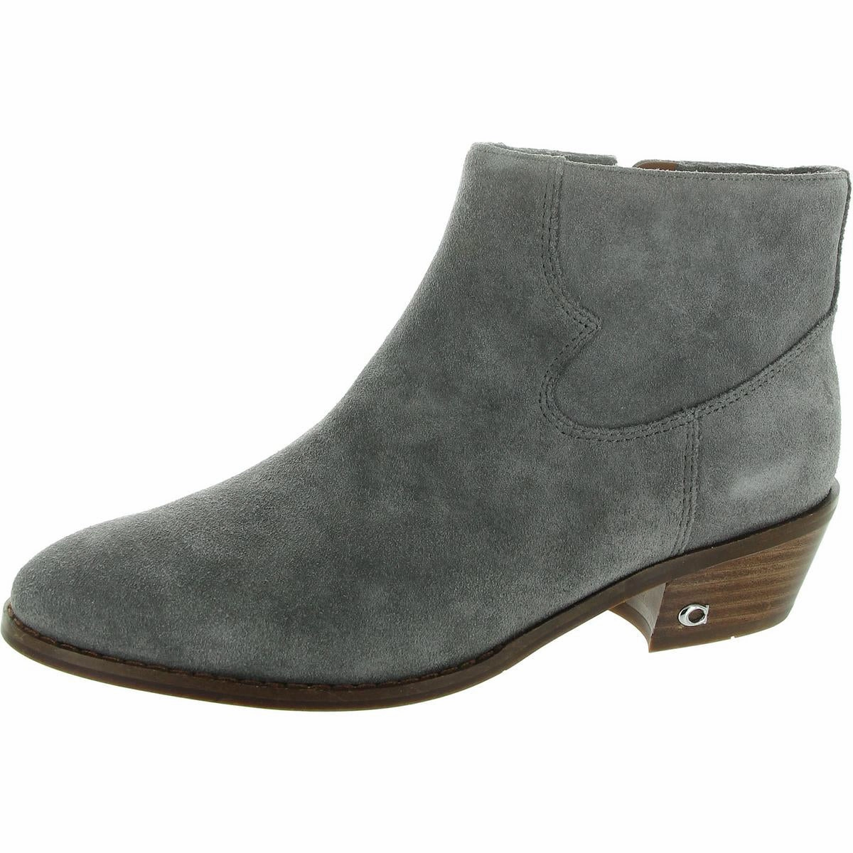Dannie COH Womens Zipper Suede Booties Flat Sole