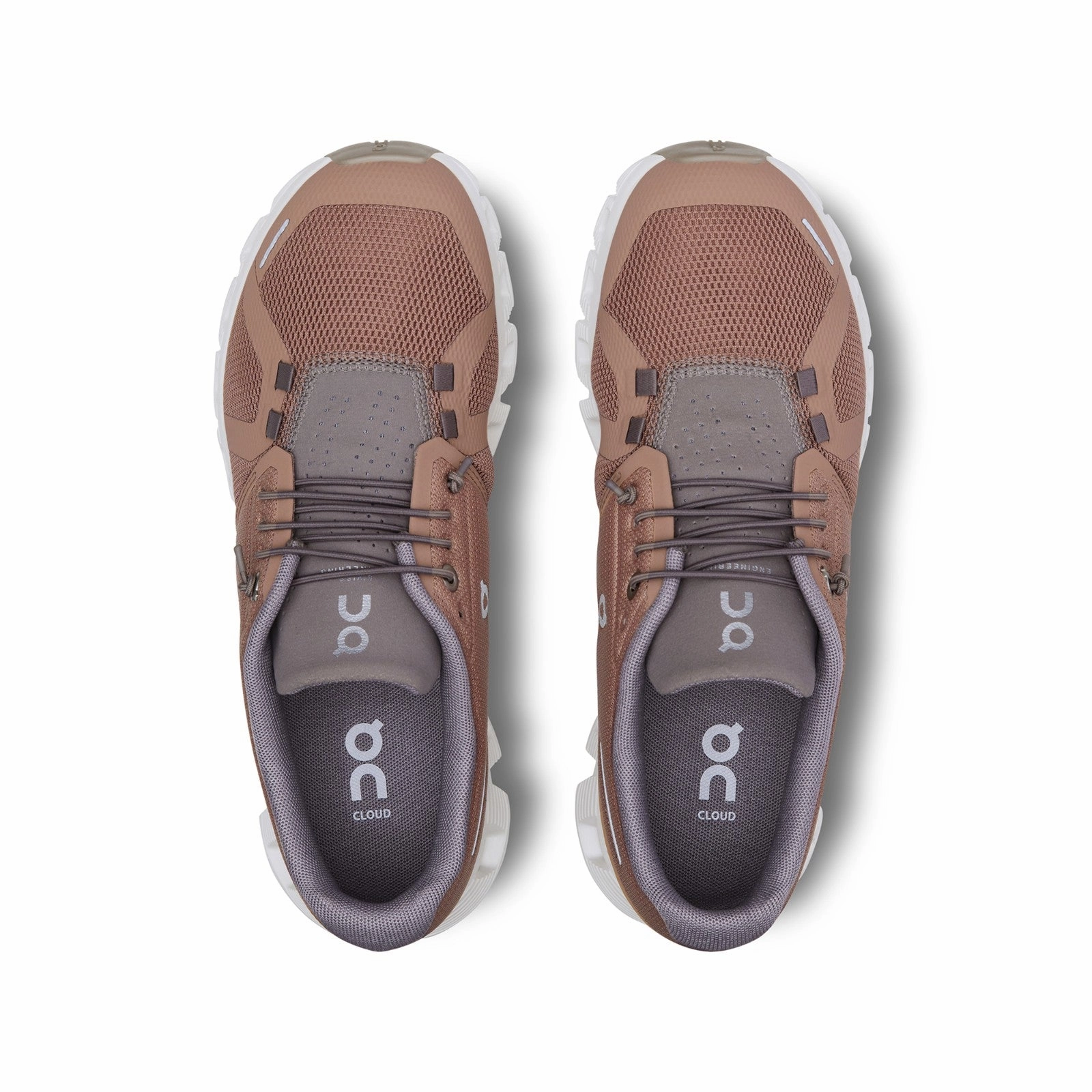 On Running Cloud 5 (Rosebrown/Fog) Women Shoes 59.97766 Step Smart