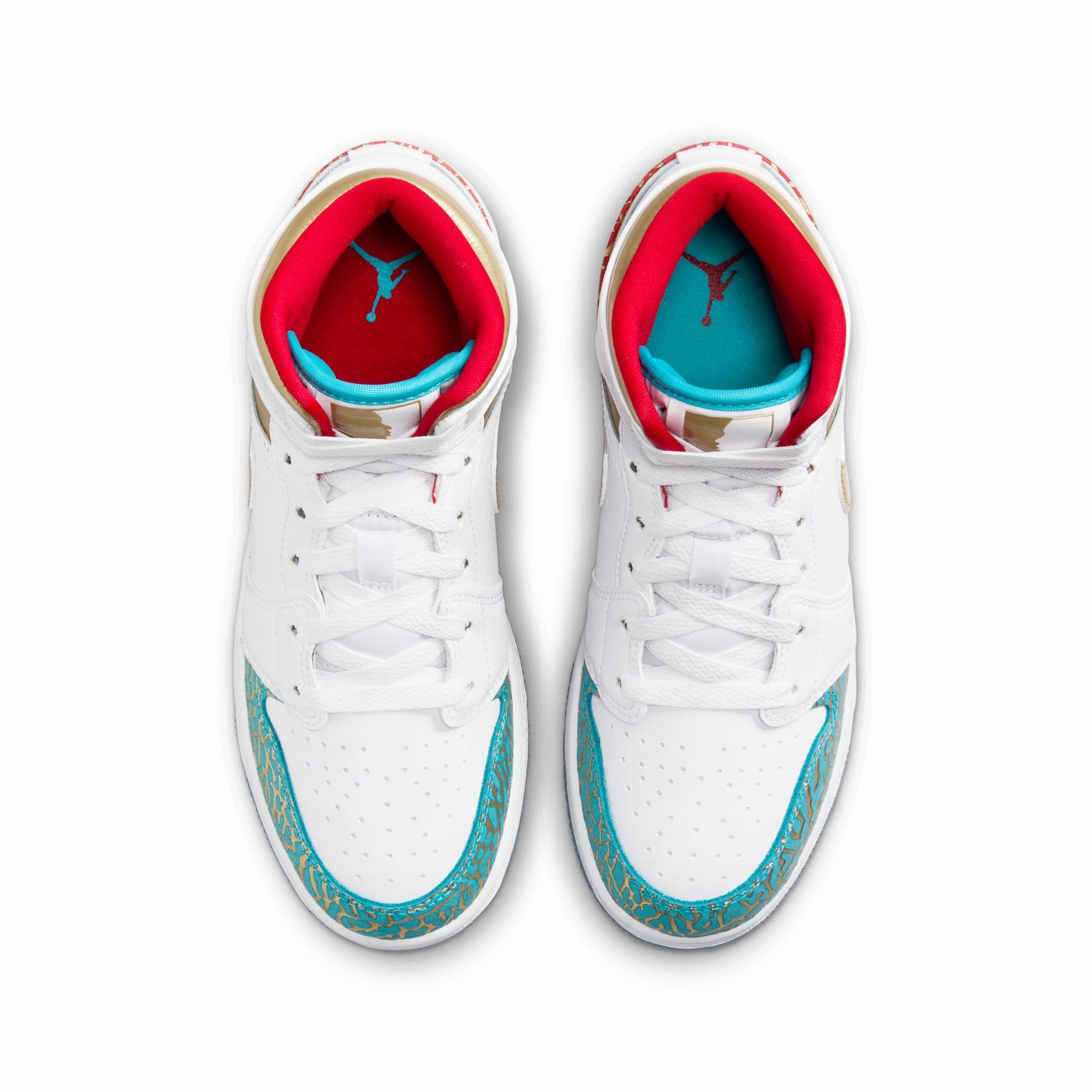 Air Jordan 1 Mid Sneaker School FB2212-100 Vented Air Channels