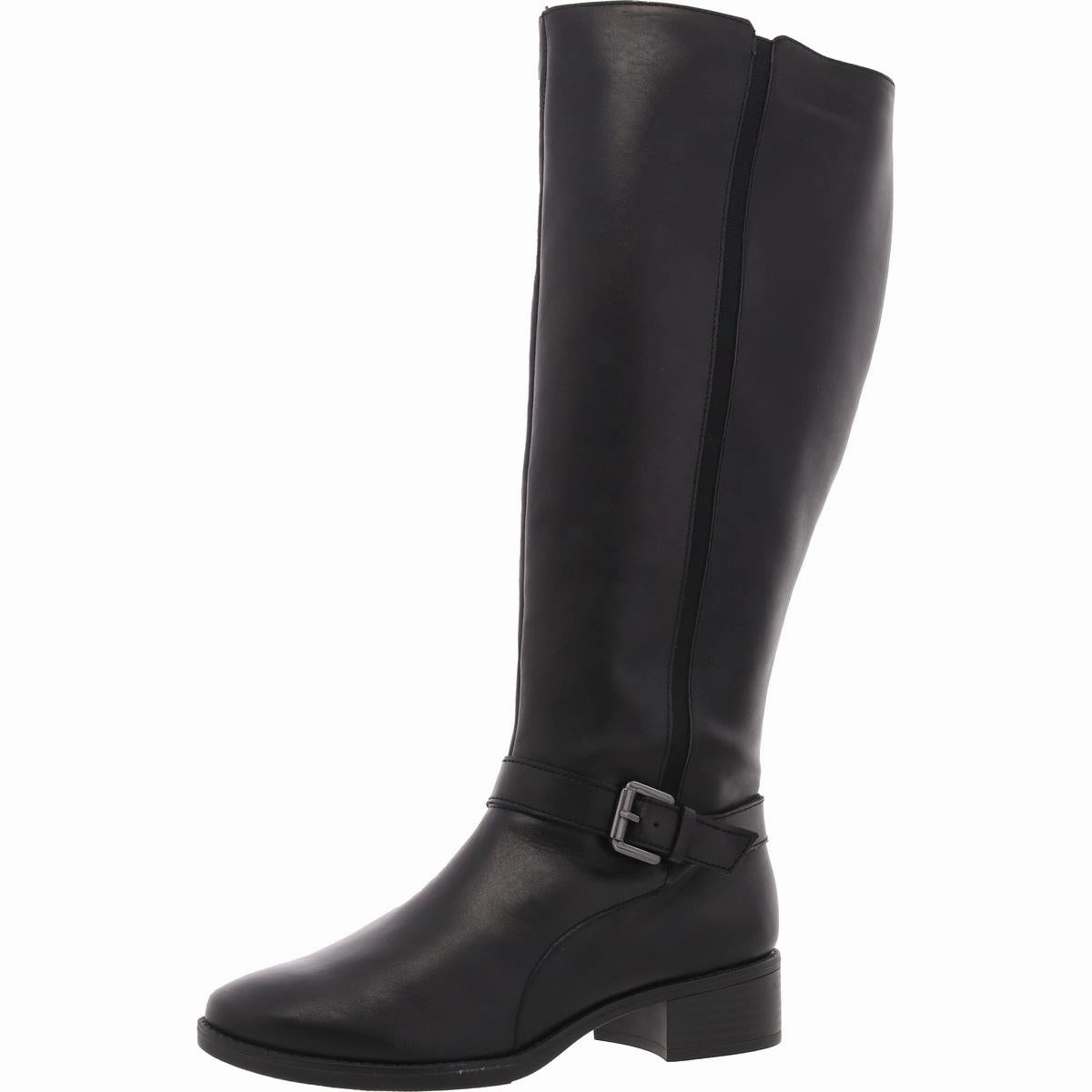 Supportive sole Esnadette Womens Wide Calf Leather Knee-High Boots