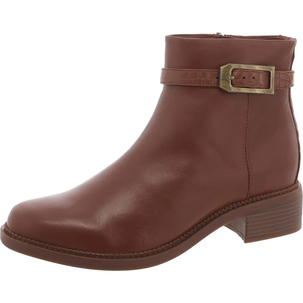 Maye Grace Womens Zipper Block Heel Ankle Boots Quick Drying All Day Worker