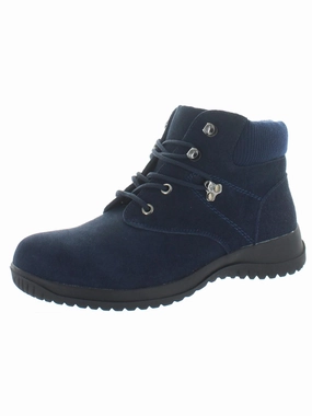 Boston Womens Ribbed Trim  Cold Weather Winter Boots Weather Proof Stable Ankle