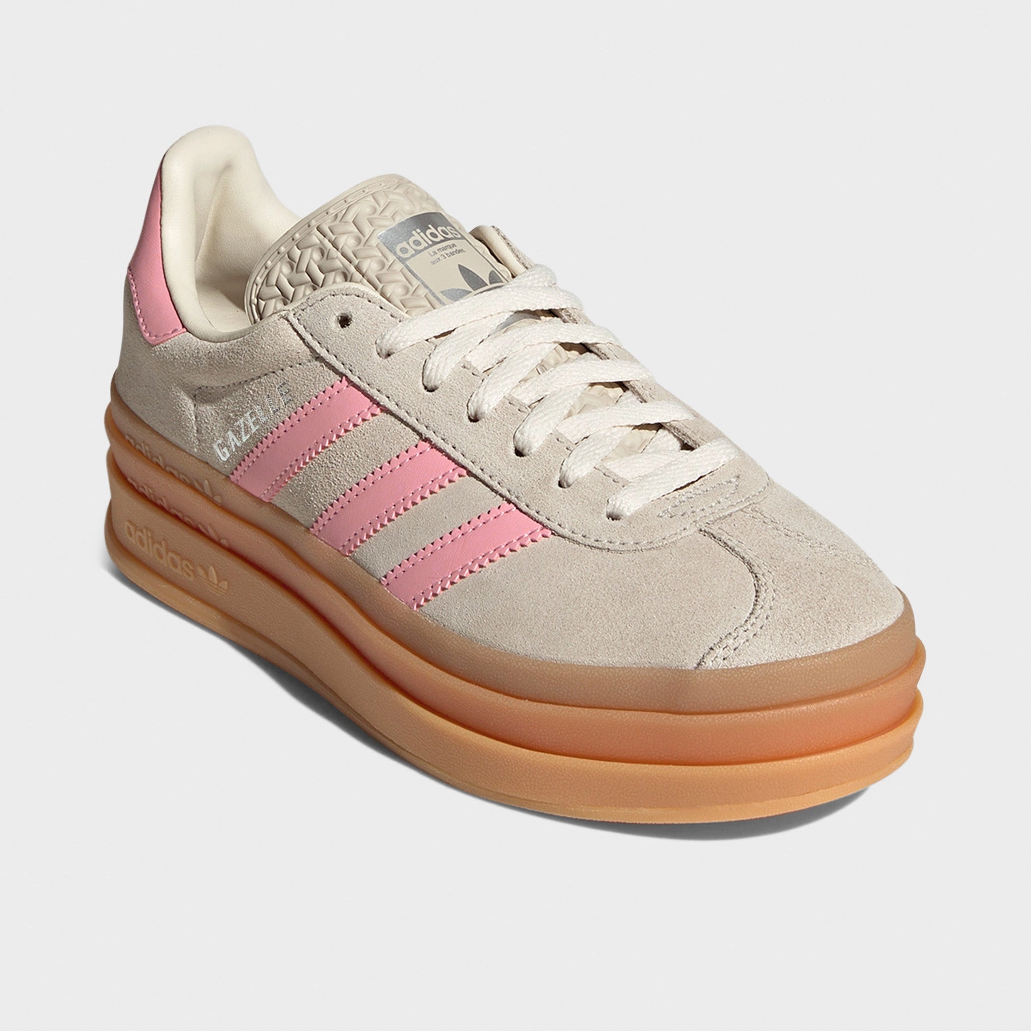 Basic Style Seamless Edge adidas Juniors' Gazelle Bold Grey / Alumina - Semi Pink Spark
