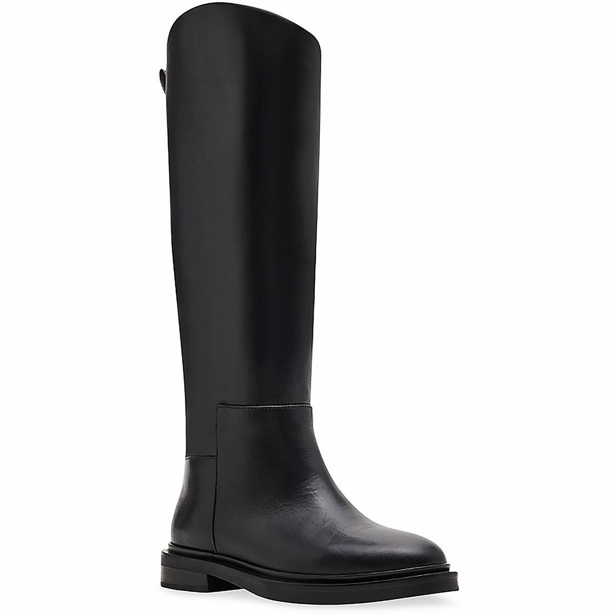 GAIGE Womens Two Tone Leather Mid-Calf Boots Eco Material Rough Terrain