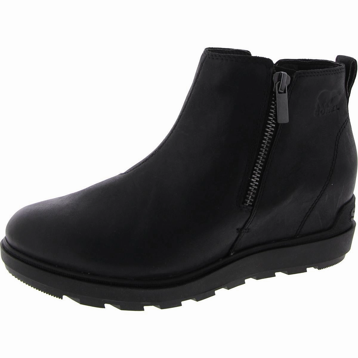 No Pressure Lace-Up Style Evie ll Zip Womens Leather Ankle Wedge Boots