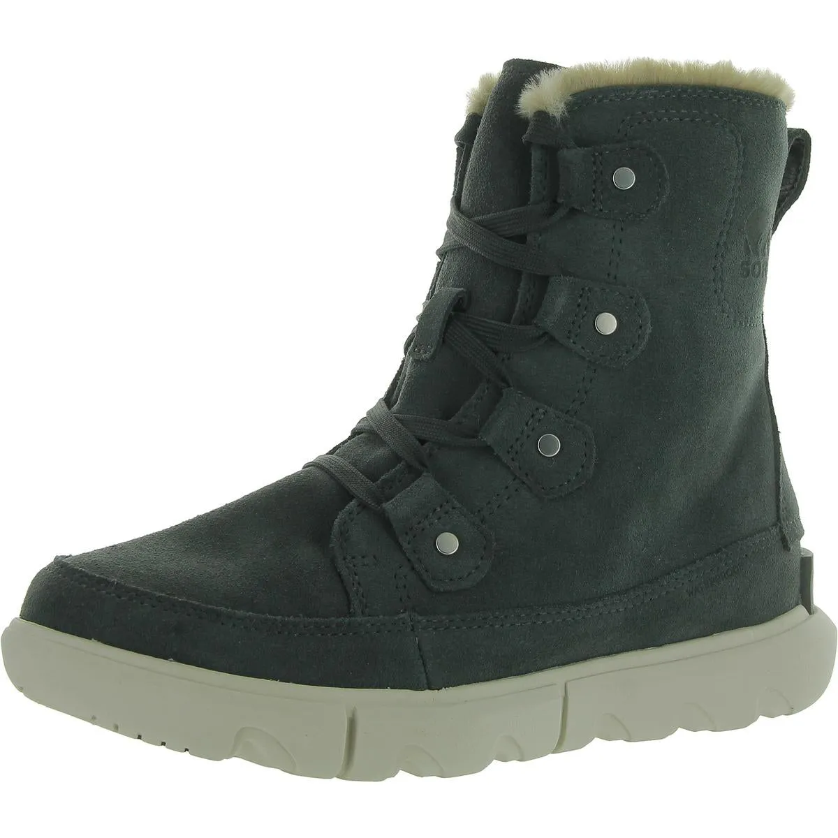 Explorer Next Joan WP Womens Suede Faux Fur Winter & Snow Boots Rugged Built Weather Resistant User