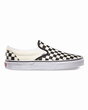 Vans Classic Slip On -  Black / White / Checkerboard Stability plate Ergo Build