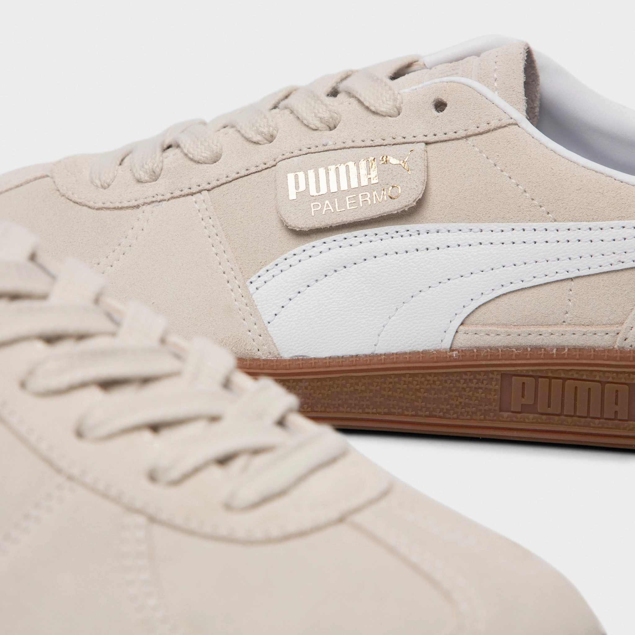 PUMA Palermo Tan / White Hook And Loop Soft