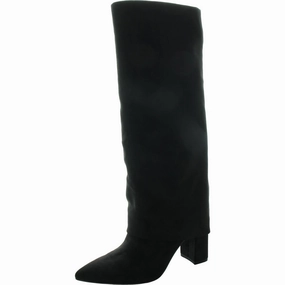 Fadila 3 Womens Padded Insole Faux Suede Knee-High Boots Flexible Frame Night Travel Mesh