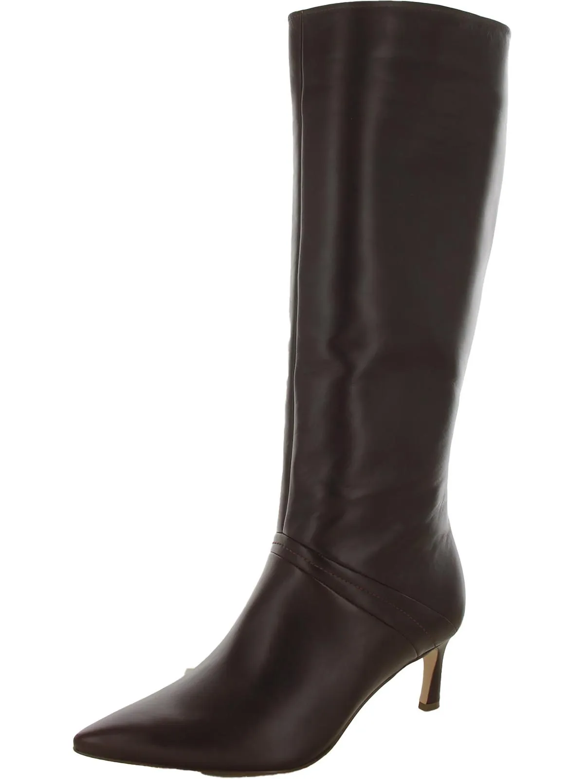 Falencia Womens Leather Pointed Toe Knee-High Boots Smooth Form