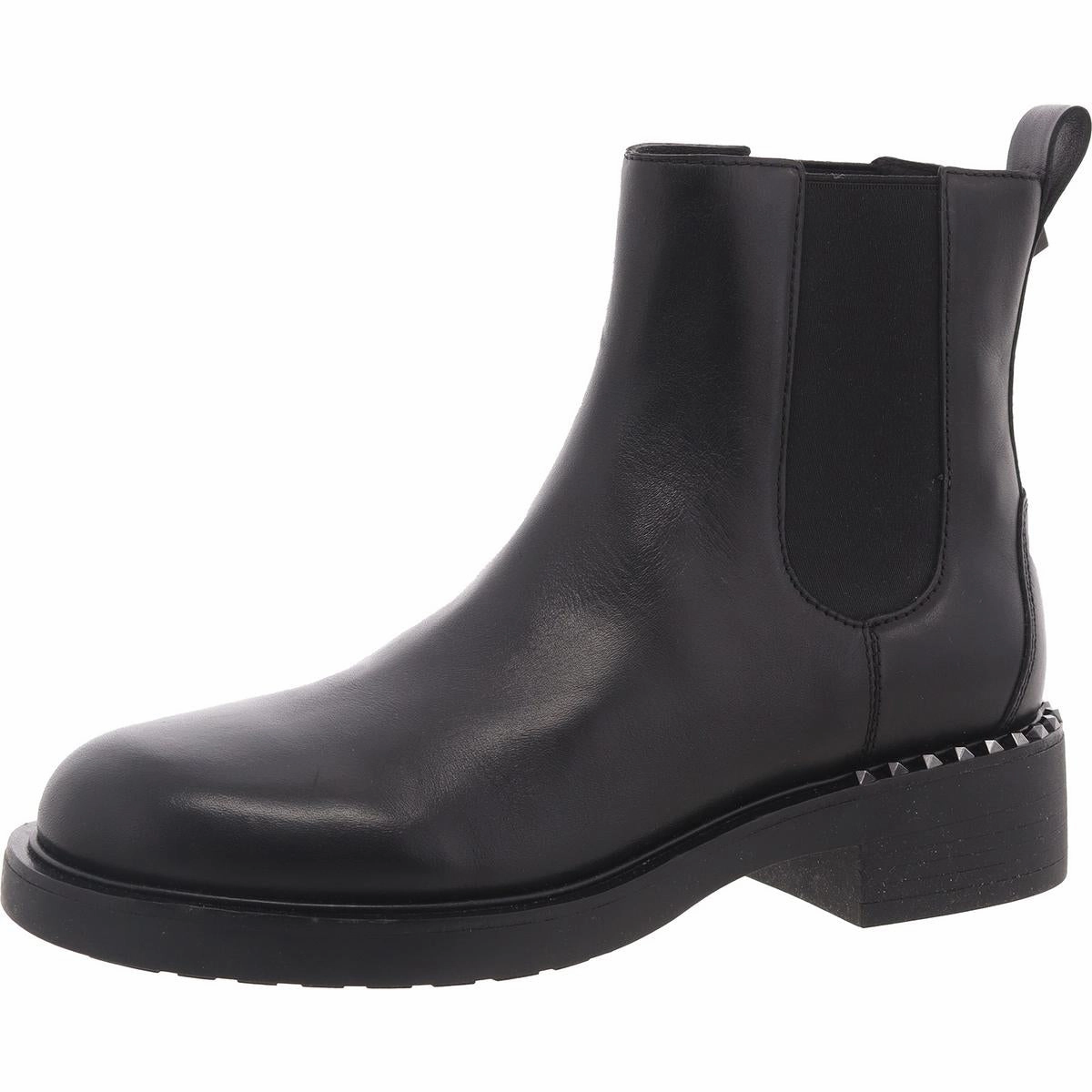 High Traction Rough Terrain Easy Layer Fancy Womens Block Heel Leather Ankle Boots