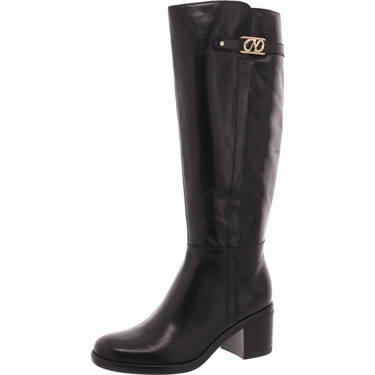 Fannie Womens Block Heel Knee-High Boots Running