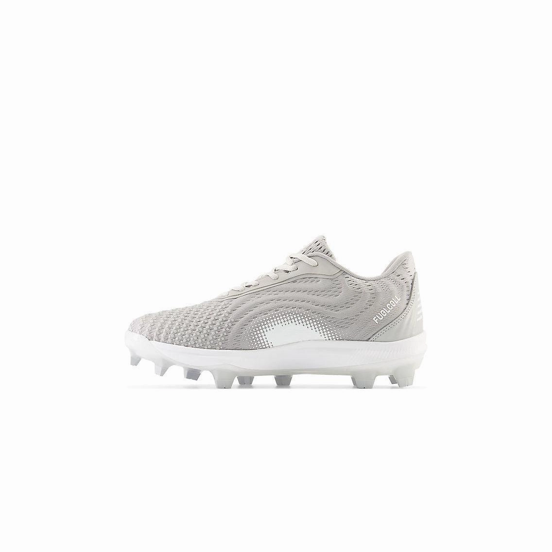 New Balance Men's FuelCell 4040 V7 Molded Baseball Cleats - Raincloud / Optic White - PL4040G7 running in morning running shoes for men in their 60s