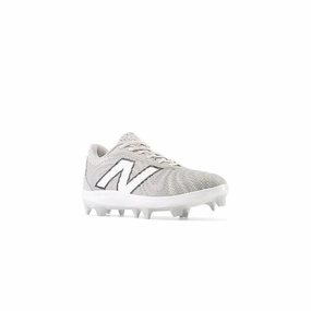 synthetic durability New Balance Men's FuelCell 4040 V7 Molded Baseball Cleats - Raincloud / Optic White - PL4040G7