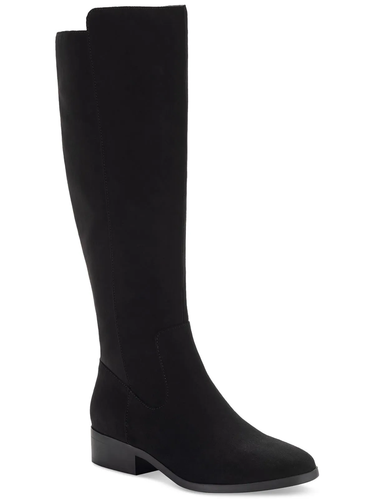 Chunky Sole Construction Grade Charmanee Womens Faux Suede Riding Knee-High Boots