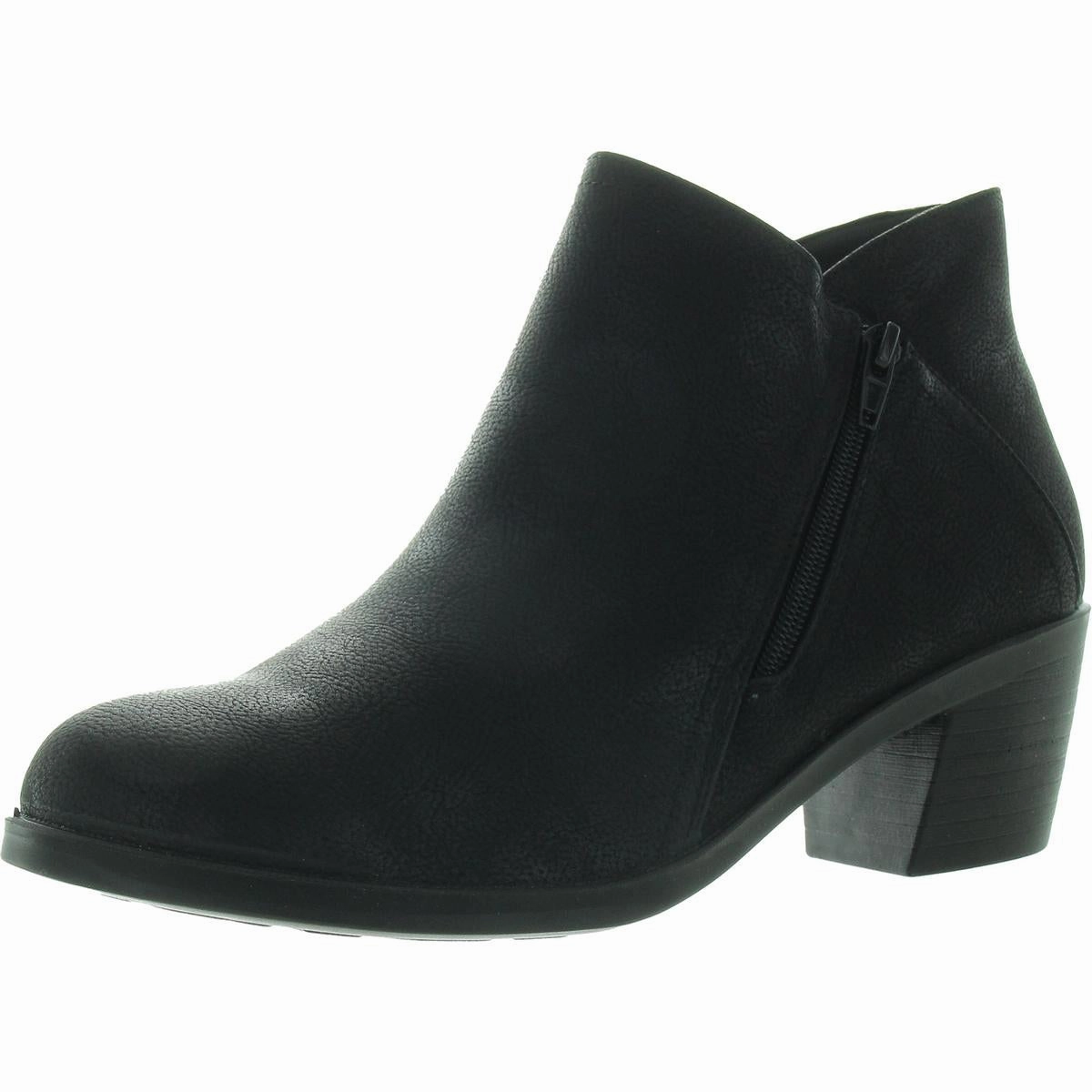 Womens Zipper Faux Leather Booties Ice Road Tokyo Mode