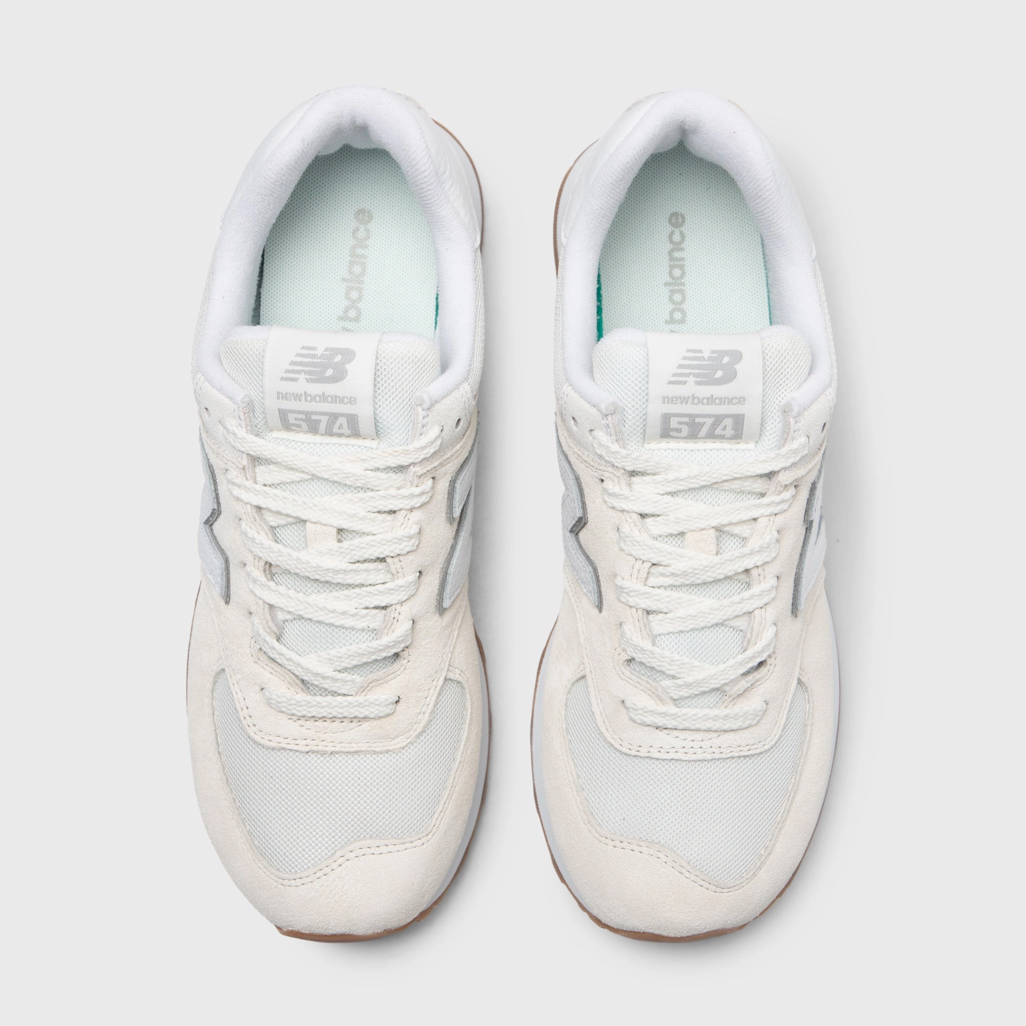 New Balance 574 Sea Salt / White - Concrete humid safety equipment