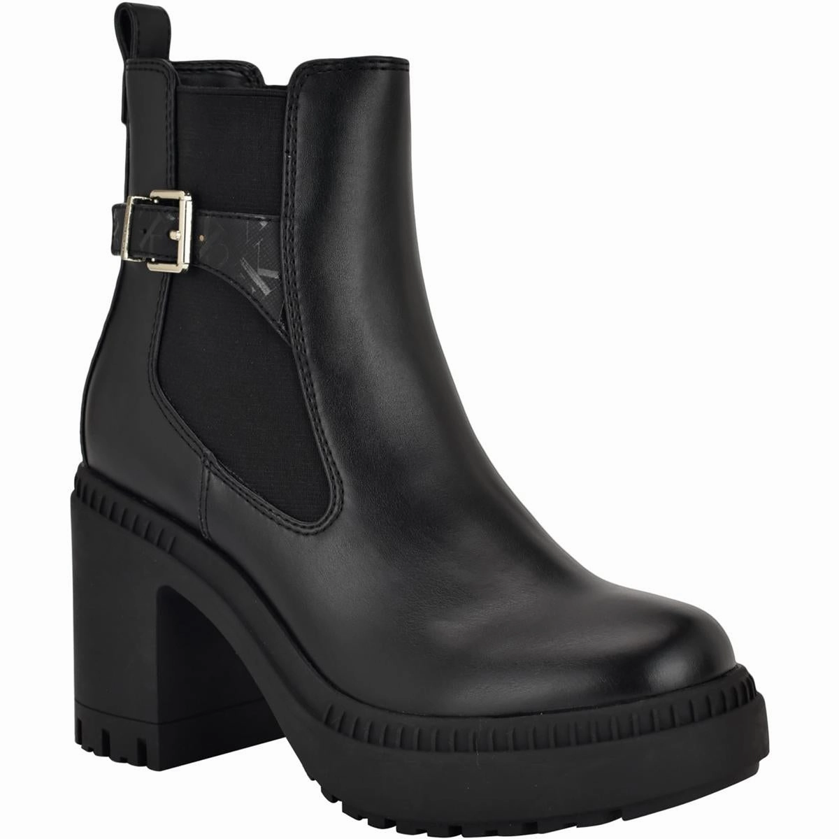 Padded Interior Hiking Trails Fayth Womens Stretch Faux Leather Ankle Boots